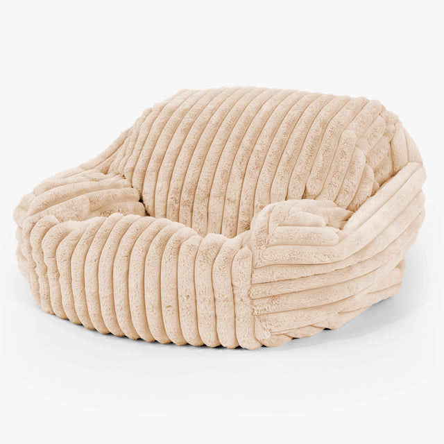 Puf Silla Sabina - Pana de Felpa Ultra Durazno 02