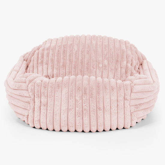 Puf Silla Sabina - Pana de Felpa Ultra Rosa Empolvado 01
