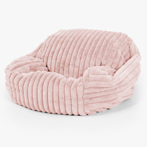 Puf Silla Sabina - Pana de Felpa Ultra Rosa Empolvado
