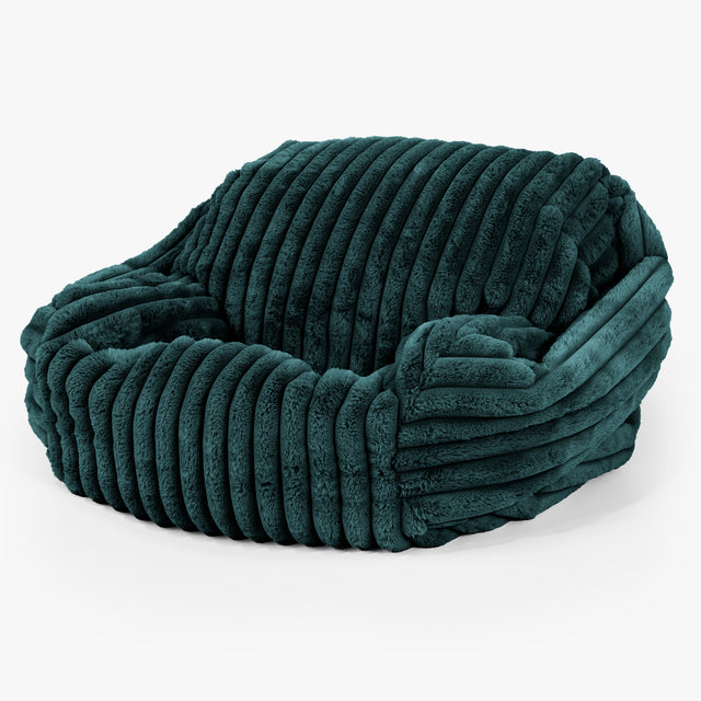 Puf Silla Sabina - Pana de Felpa Ultra Turquesa 02