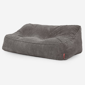 Puf Sillón Encorvado - Pana Clásica Grafito