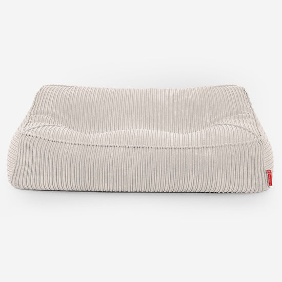 Puf Sillón Encorvado - Pana Clásica Marfil 01