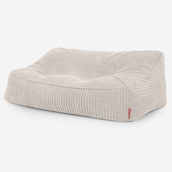Puf Sillón Encorvado - Pana Clásica Marfil 03