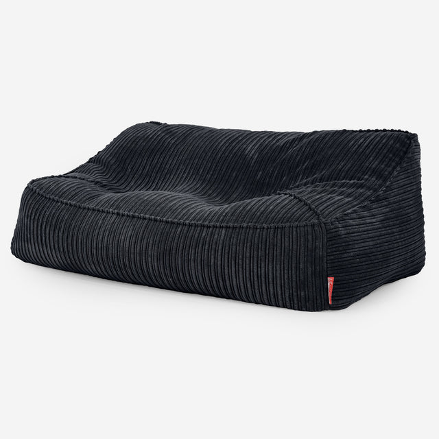Puf Sillón Encorvado - Pana Clásica Negro 03