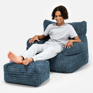 Sillón Puf Teens 6-14 años - Pana Clásica Azul marino