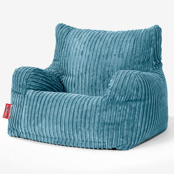 Sillón Puf Teens 6-14 años - Pana Clásica Egeo Azul 01