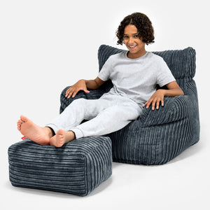 Sillón Puf Teens 6-14 años - Pana Clásica Pizarra Gris
