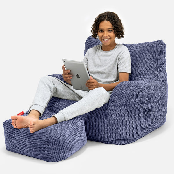 Sillón Puf Teens 6-14 años - Pompón Morado 01