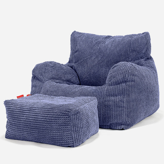Sillón Puf Teens 6-14 años - Pompón Morado 03