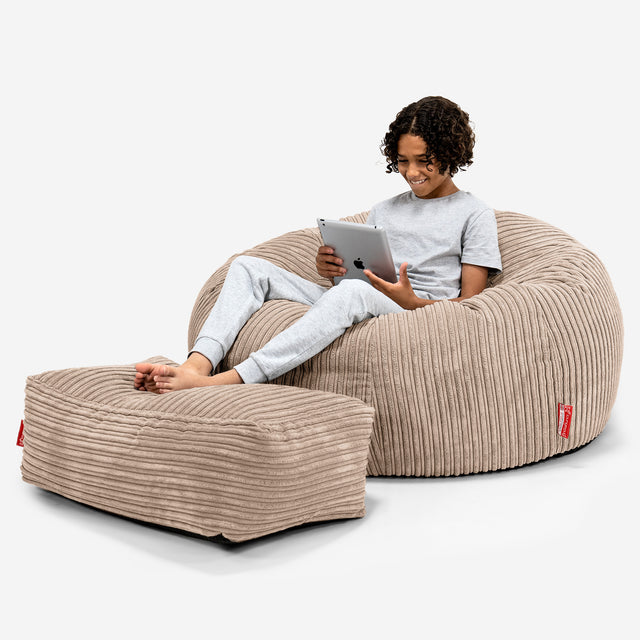 Puf Sofa para Niños de 6 a 14 años - Pana Clásica Arena 01