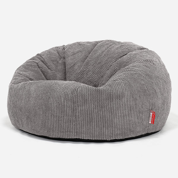 Puf Sofa para Niños de 6 a 14 años - Pompón Carbón Gris 01