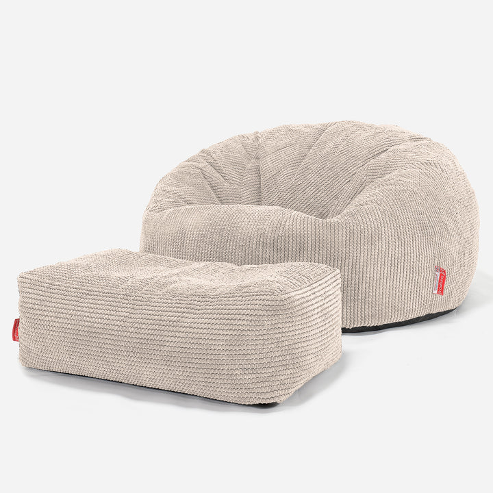Puf Sofa para Niños de 6 a 14 años - Pompón Crema 03
