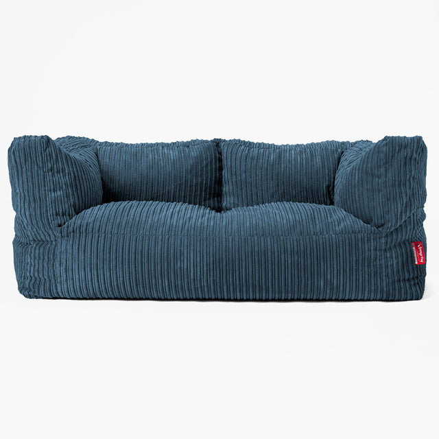 Sofá Gigante Infantil Albert de 2 plazas 3-14 años - Pana Clásica Azul marino 02