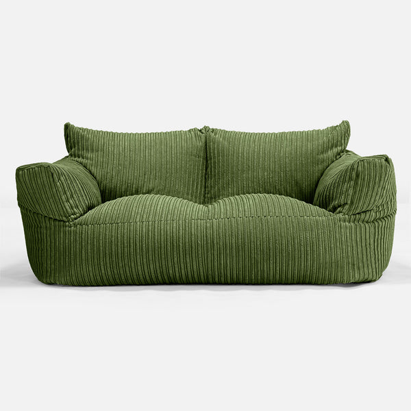 Puf Sofá Josephine - Pana Clásica Bosque Verde 01