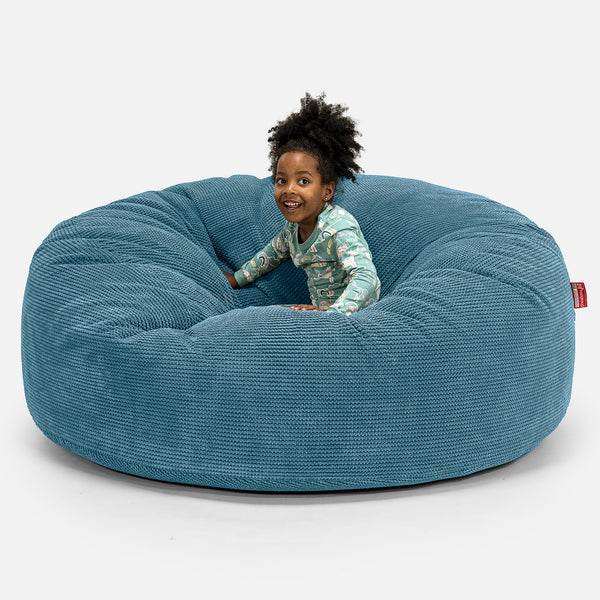 Lounge Pug Puf Sofá para Niños de Tamaño Familiar Enorme Pompón Carbón Gris  Pufs Extragrandes para Niños– Big Bertha Original ES