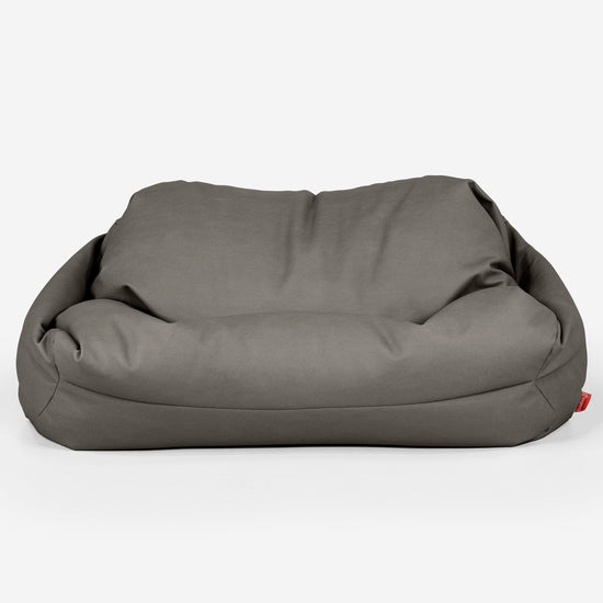 Puf Sofá Sabina - Cuero Vegano Gris 02