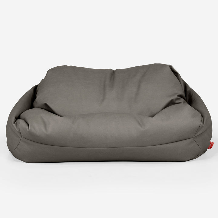 Puf Sofá Sabina - Cuero Vegano Gris 02