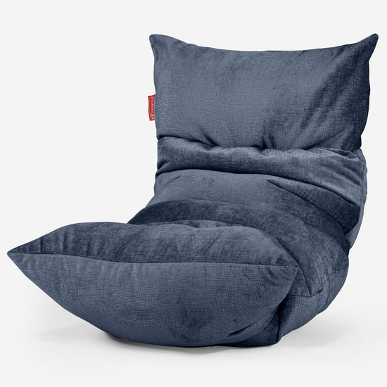 Puf Tumbona Eva - Chenille Azul marino 01