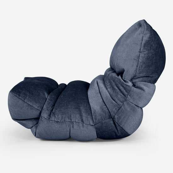 Puf Tumbona Eva - Chenille Azul marino 02