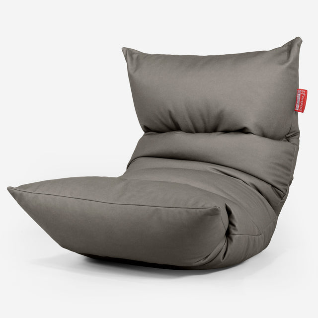 Puf Tumbona Eva - Cuero Vegano Gris 01