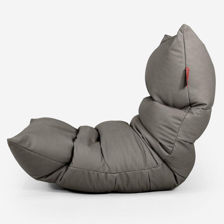 Puf Tumbona Eva - Cuero Vegano Gris 02