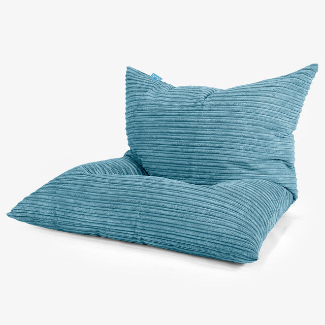 Puff Cama Junior 2-14 años - Pana Clásica Egeo Azul 01