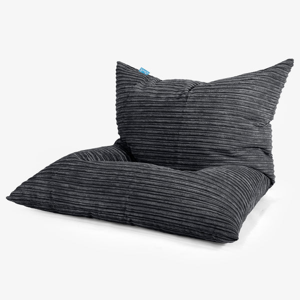 Puff Cama Junior 2-14 años - Pana Clásica Negro 01