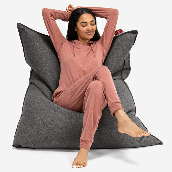 Puff Gigante Cama XL - Lana de Interalli Gris 01