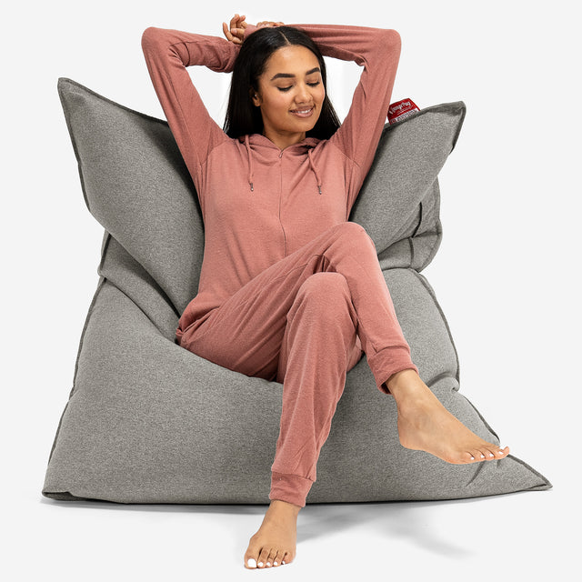 Puff Gigante Cama XL - Lana de Interalli Plata 01