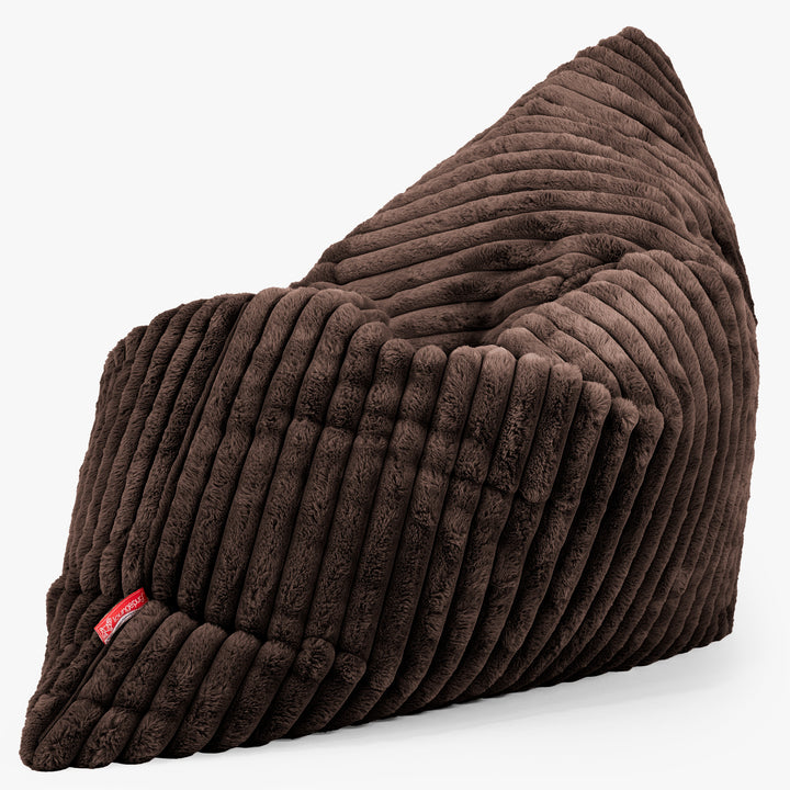 Puff Cama Gigante XL - Pana de Felpa Ultra Café 02