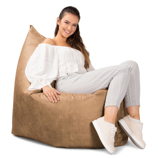 Puff Cama Gigante XL - Cuero Envejecido Miel 04