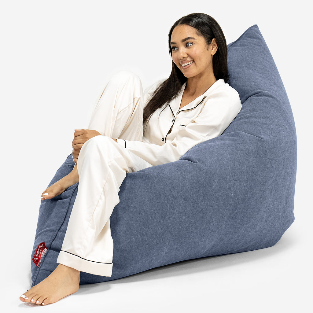 Puff Gigante Cama XL - Vaquero Desgastado Azul Marino 04