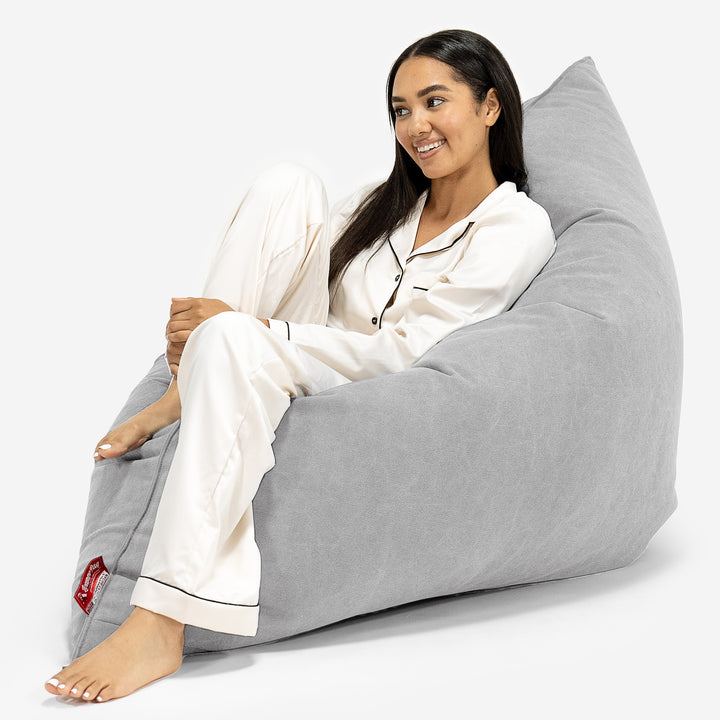Puff Gigante Cama XL - Vaquero Desgastado Gris 04