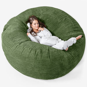 Puff Gigante 'Mega-Mamut' - Pana Clásica Bosque Verde