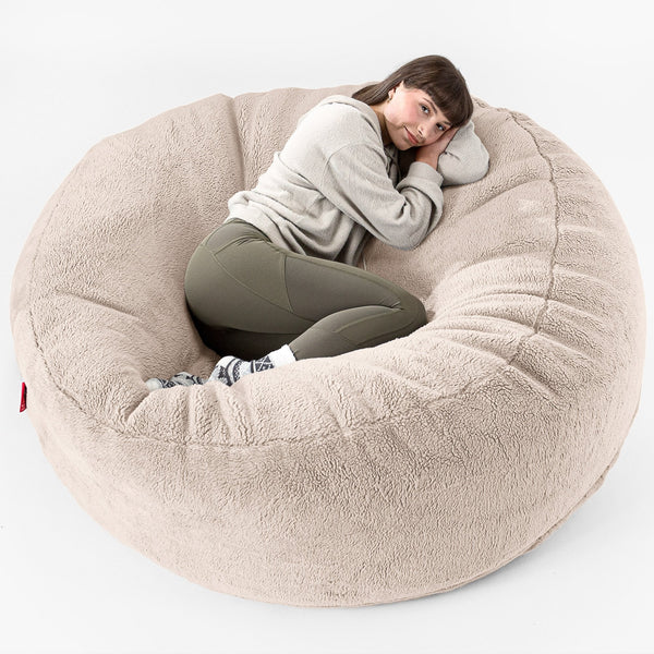 Puff Gigante 'Mega-Mamut' - Piel de Osito Sintética Visón 01