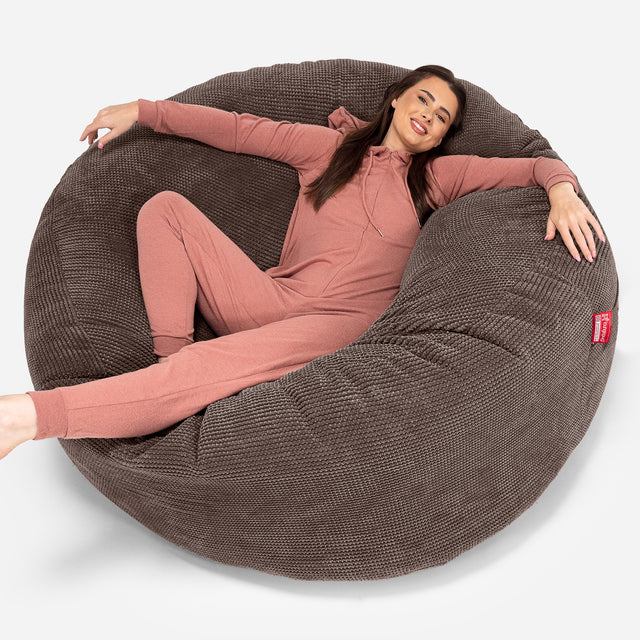 Puff Gigante 'Mega-Mamut' - Pompón Chocolate 01