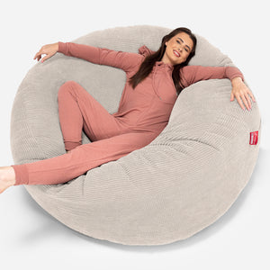 Puff Gigante 'Mega-Mamut' - Pompón Crema