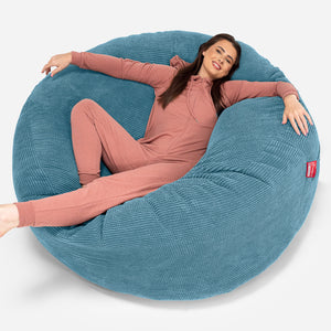 Puff Gigante 'Mega-Mamut' - Pompón Egeo Azul