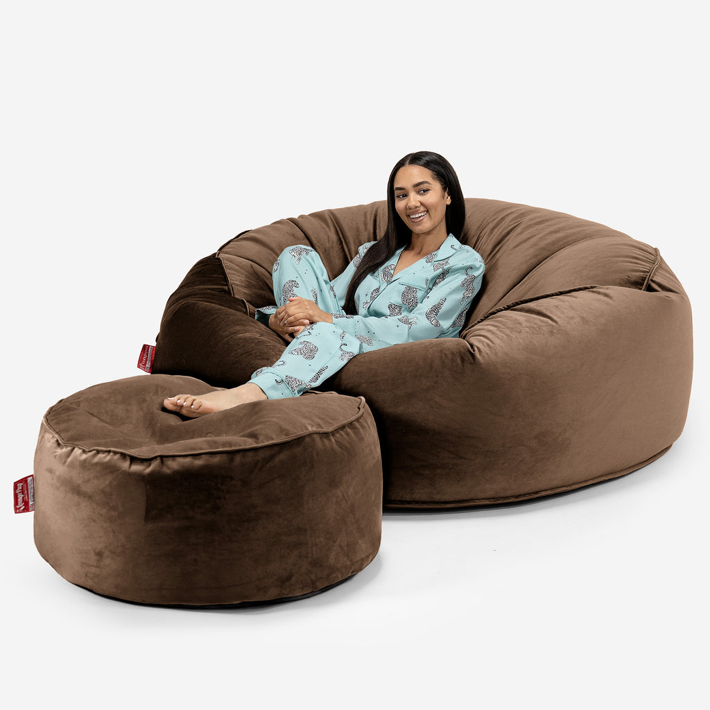 Puff Gigante 'Mega-Mamut' - Terciopelo Expreso 02