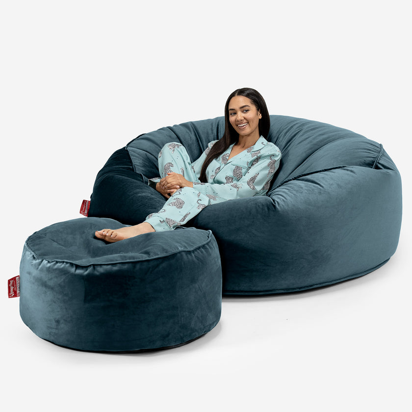 Lounge Pug - Puff Gigante Mega-Mamut - Pana Clásica Negro– Big Bertha  Original ES