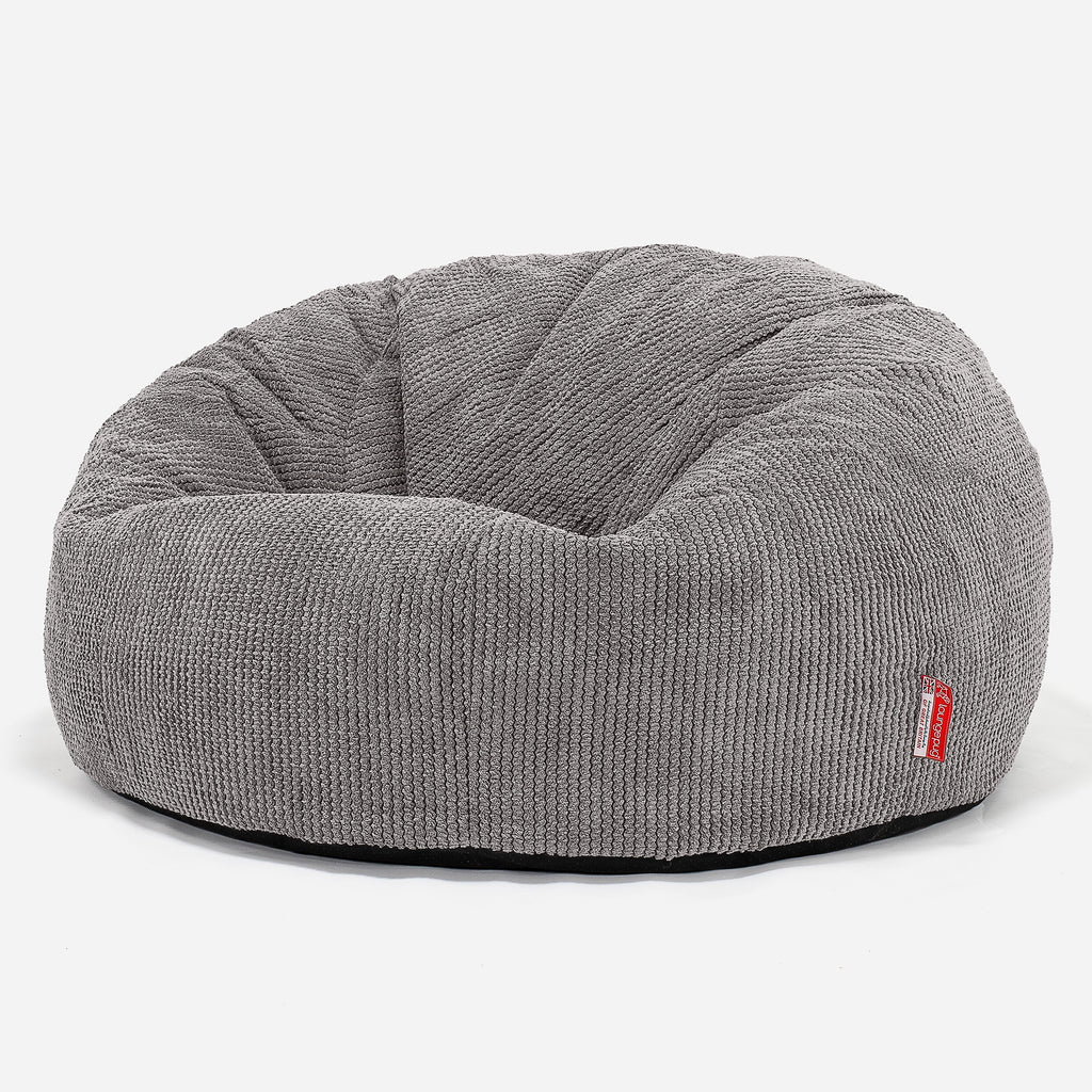 Puff Gigante Sofá Clásica - Pompón Carbón Gris 01