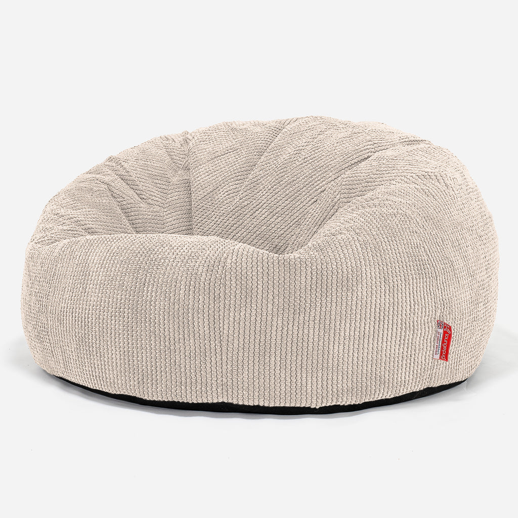 Puff Gigante Sofá Clásica - Pompón Crema 01