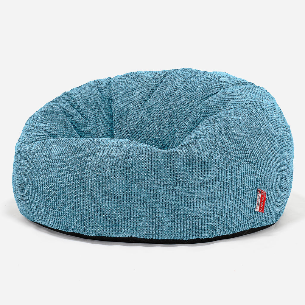 Puff Gigante Sofá Clásica - Pompón Egeo Azul 01