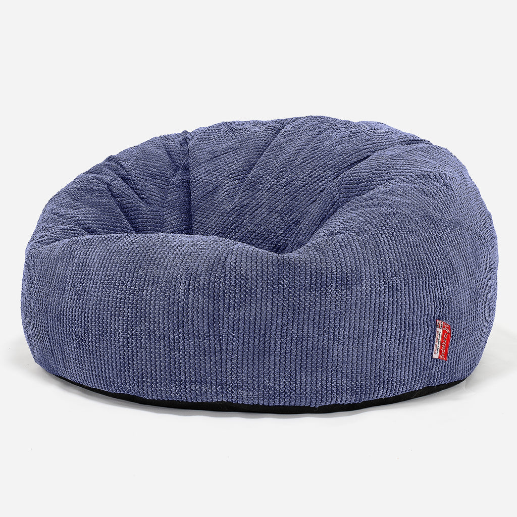 Puff Gigante Sofá Clásica - Pompón Morado 01