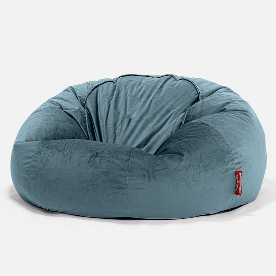 Puff Gigante Sofá Clásica - Terciopelo Turquesa 01