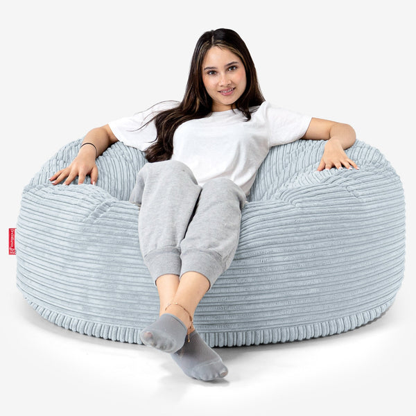 Puff Gigante Sofá 'Mamut' - Pana Clásica Bebé Azul 01