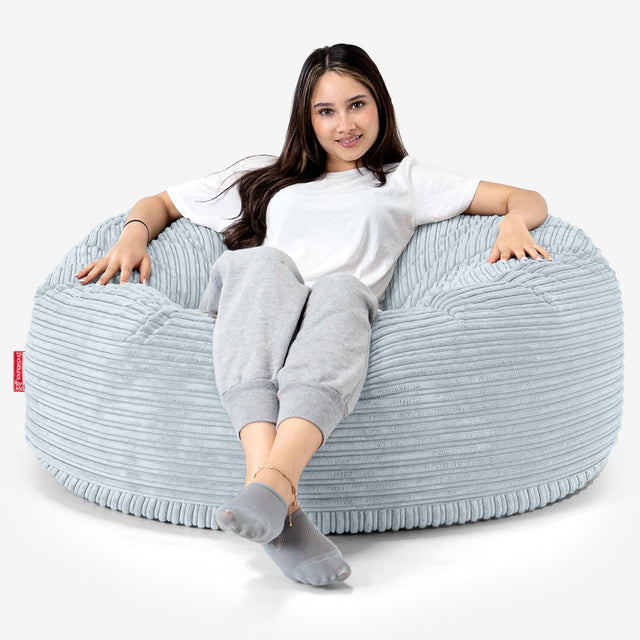 Puff Gigante Sofá 'Mamut' - Pana Clásica Bebé Azul 01