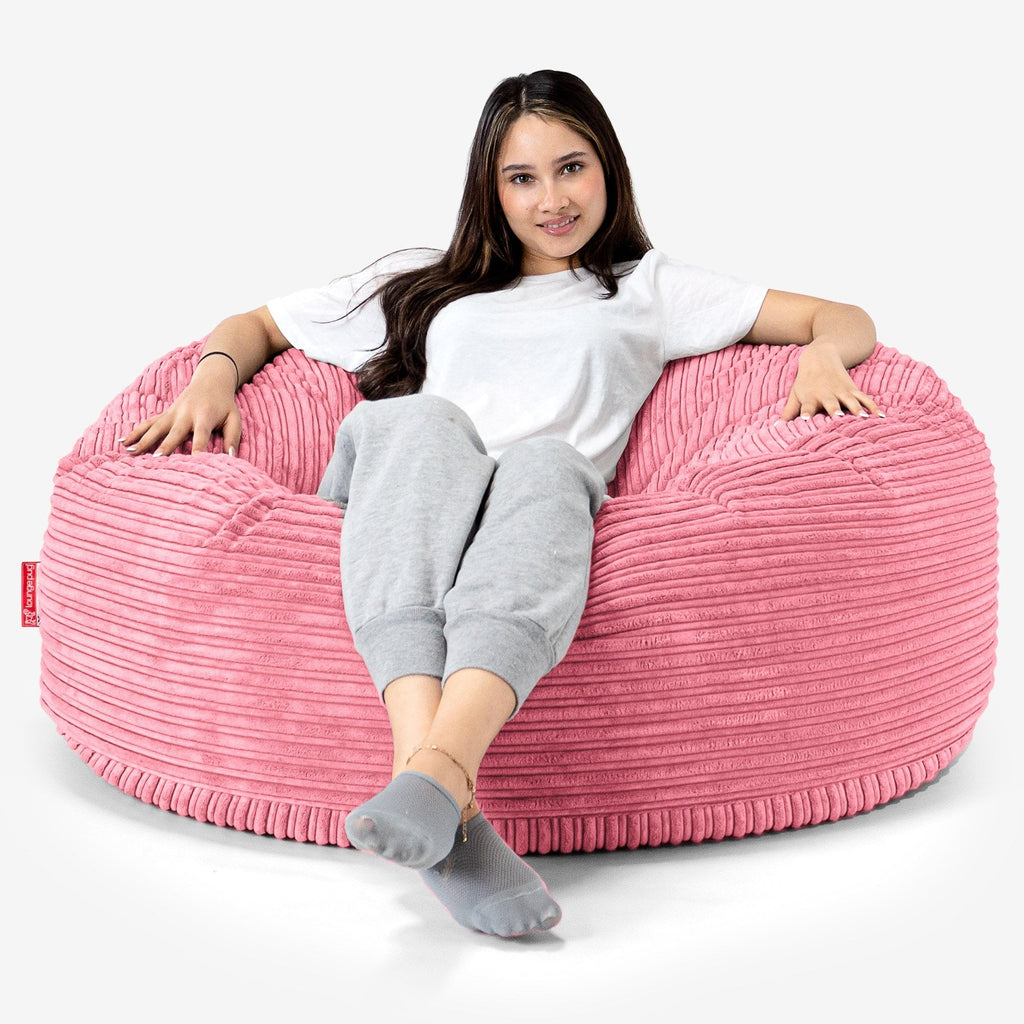 Puff Gigante Sofá 'Mamut' - Pana Clásica Coral 01