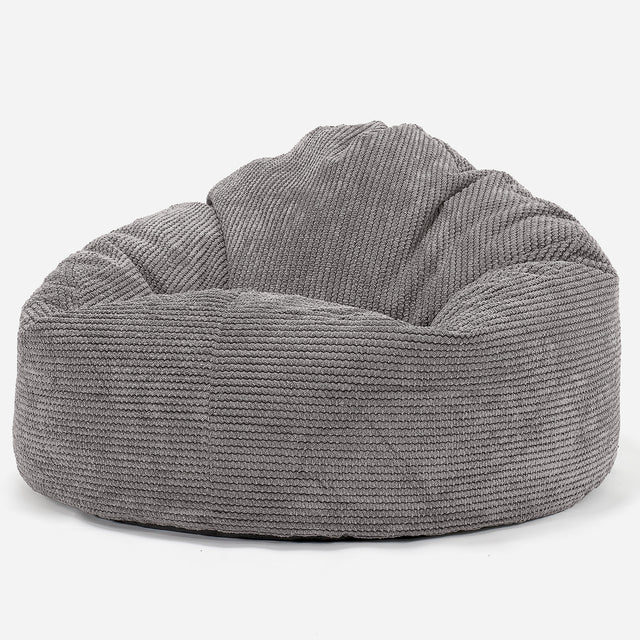 Puff Pera 'Archi' - Pompón Carbón Gris 01