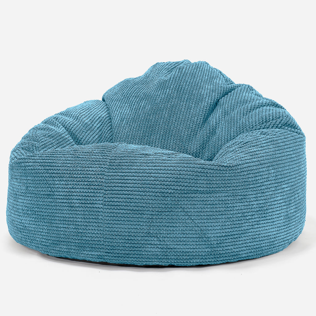 Puff Pera 'Mini-Mamut' - Pompón Egeo Azul 01